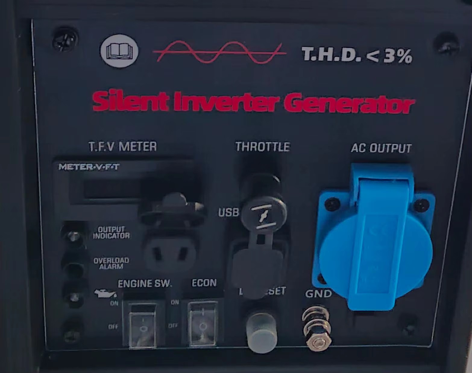 Manual Portable Variable Frequency Generator, 3500W Gasoline Silent Generator, Camper Van, RV, Outdoor Emergency and Home Backup