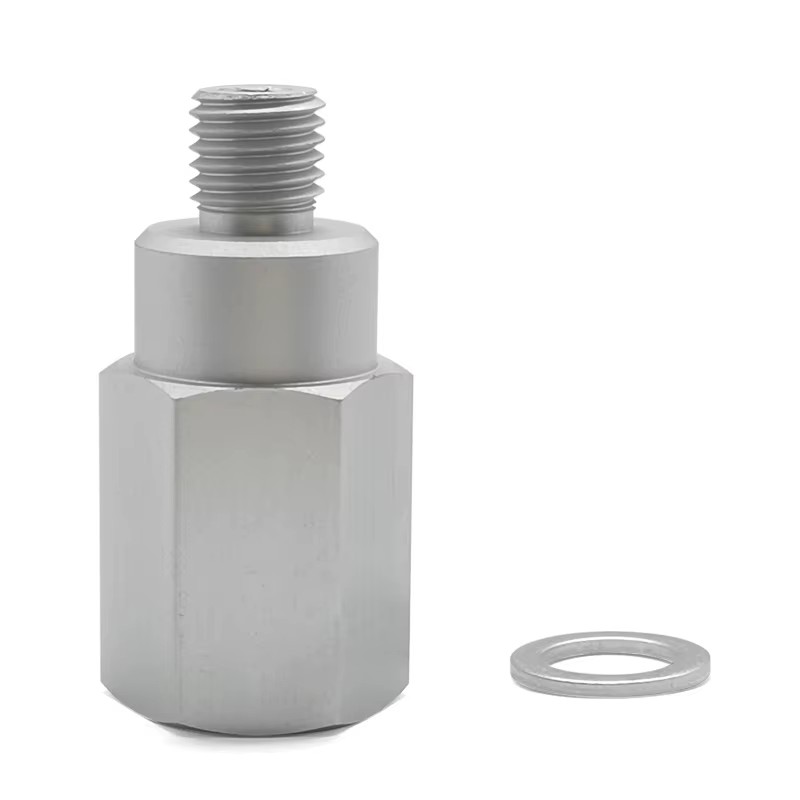 CNC Machined AL6061 Coolant Temp Sensor Adapter M12x1.5 Male to 1/2NPT Female Extended Fitting for LS Series Engine Swap