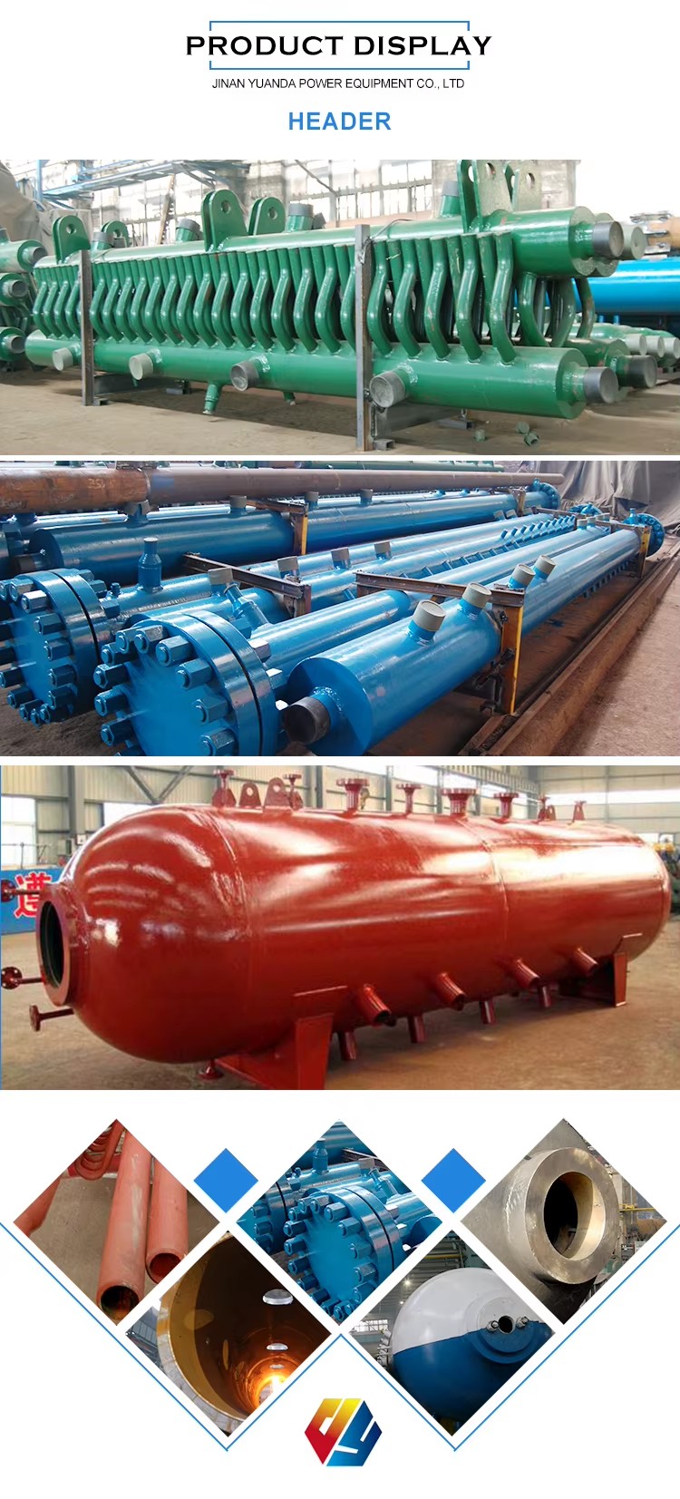 Steam Generator Turbine Gas Oil Boiler Parts Boiler Steam Boiler Header Piping