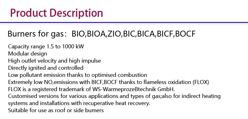BIO 140HB-100/35 450kw Blast Furnace or Converter Gas burner Industrial Nozzle Light Oil burner for Boiler Parts