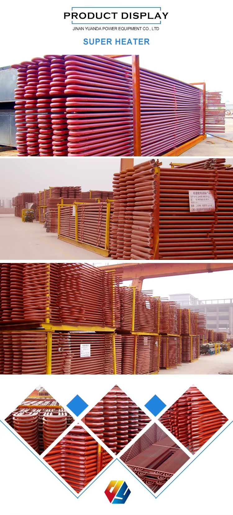 Boiler Heating Element Super Heater Tube Bundle for Steam Turbine Power Generation Plant Boiler Spare Parts