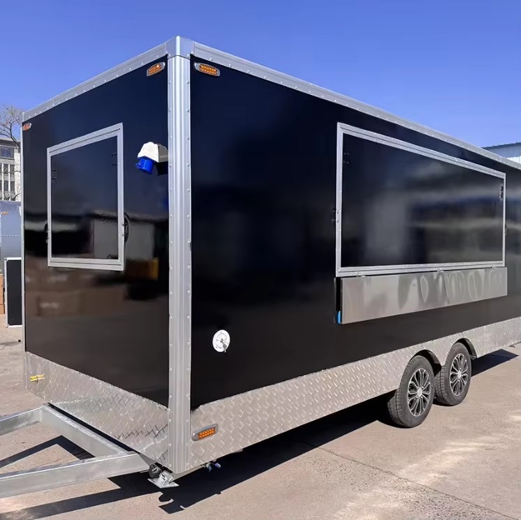 Long Service Life DOT Certified Galvanized Sheet Beer Service Food Trailer Ice Cream Truck for Fast Food