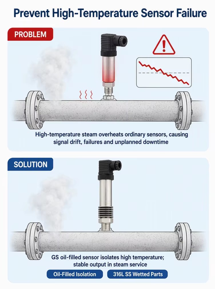 GPT220 High Temperature Pressure Sensor for Petroleum Chemical