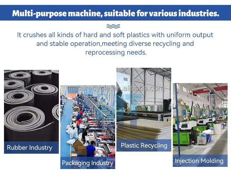 Installation Free Automatic Motor-Driven 15KW Plastic Shredder 800 PP/PE Mineral Water Bottle Crusher Energy Saving