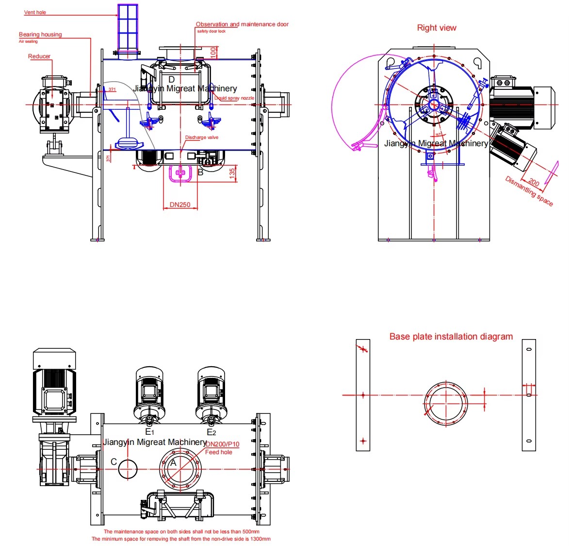 Food Industry Use Stainless Steel Automatic Hopper Mixer Equipment for Vitamin Powder Mineral Powder Batch Processing
