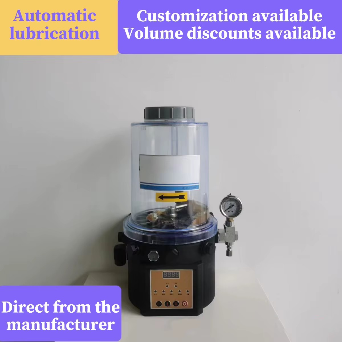 Automatic 12V & 24V Electric Grease Lubrication Pump Piston Pump Structure Central Lubrication System for Excavators