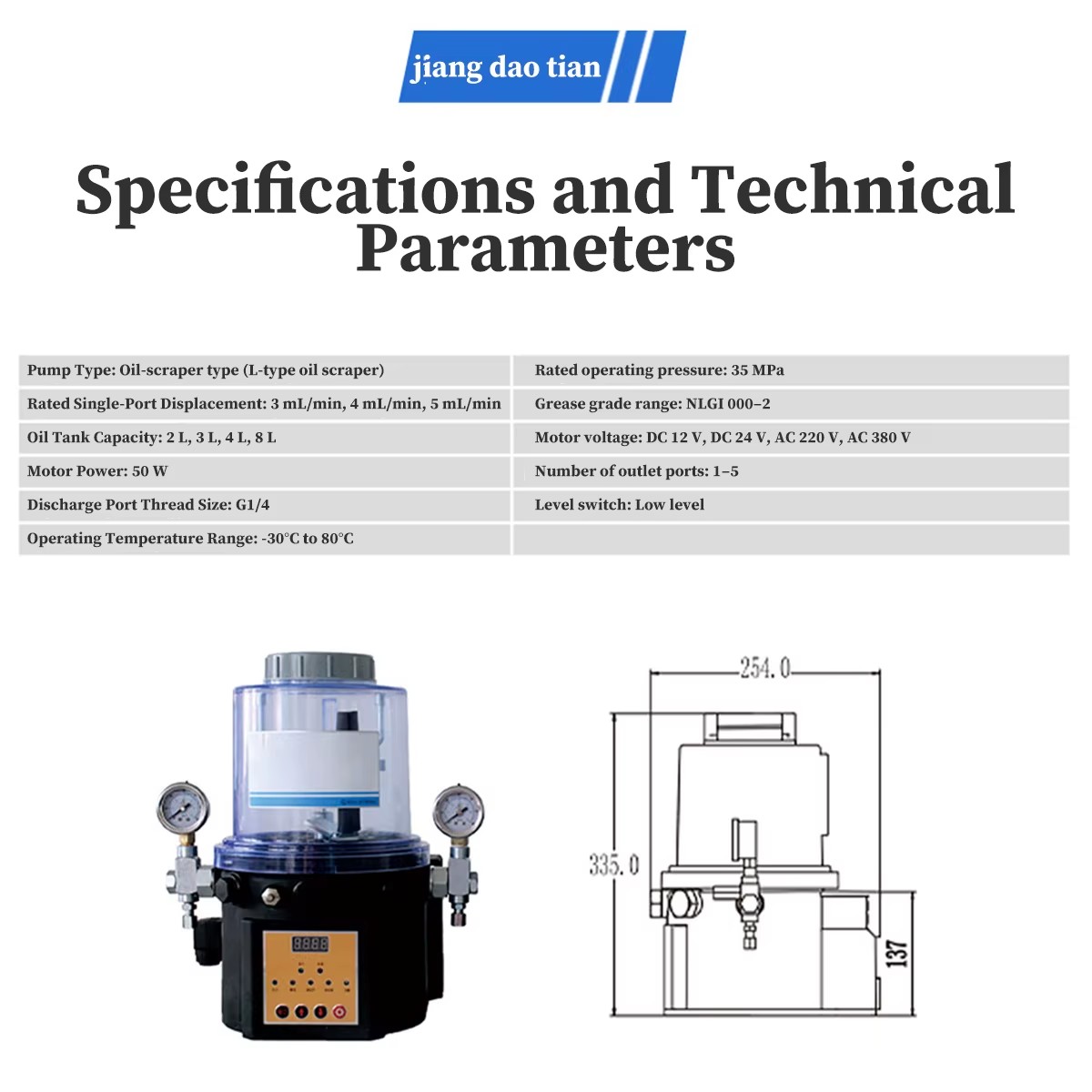 Automatic 12V & 24V Electric Grease Lubrication Pump Piston Pump Structure Central Lubrication System for Excavators