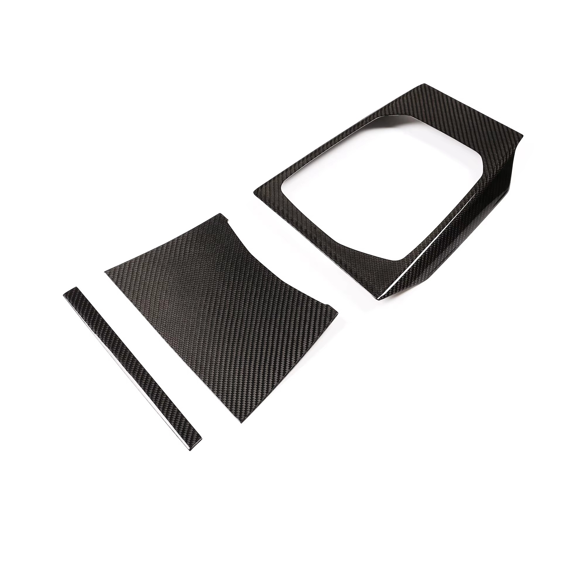 Real Carbon Fiber Interior Modification for 2020 BMW 3 Series G20 G28 Carbon Fiber Central Control Gear Panel