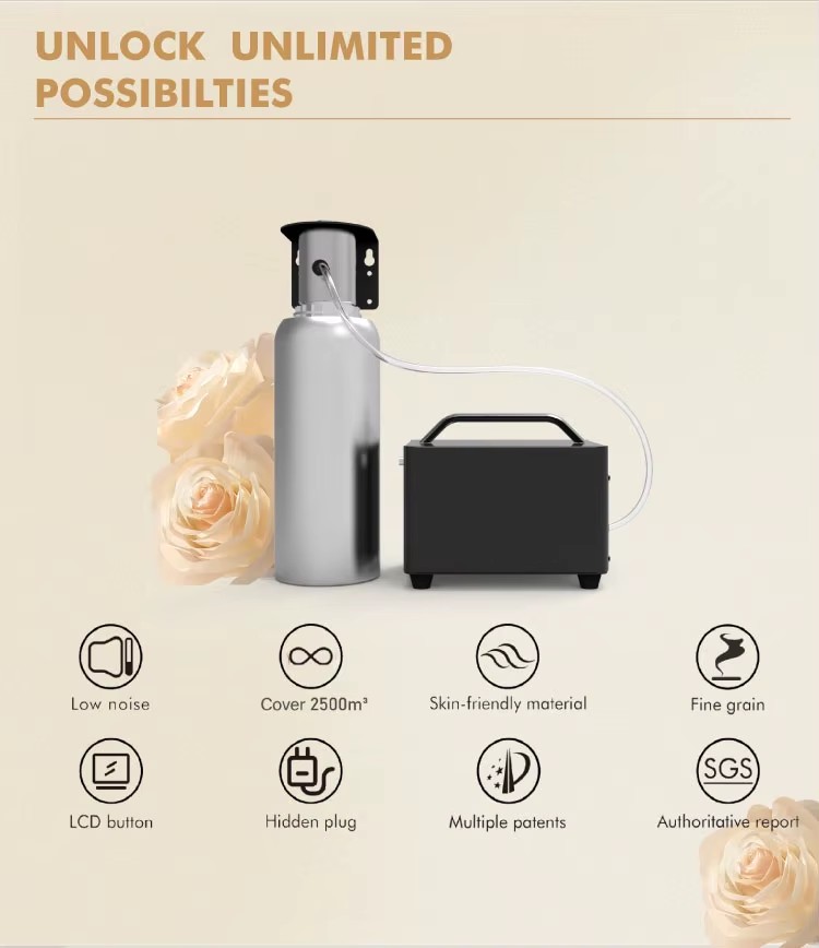 /WiFi Smart Metal Aromatherapy Diffuser 1000ml Capacity Waterless Operation for Central Tabletop Use Homes Event Venues