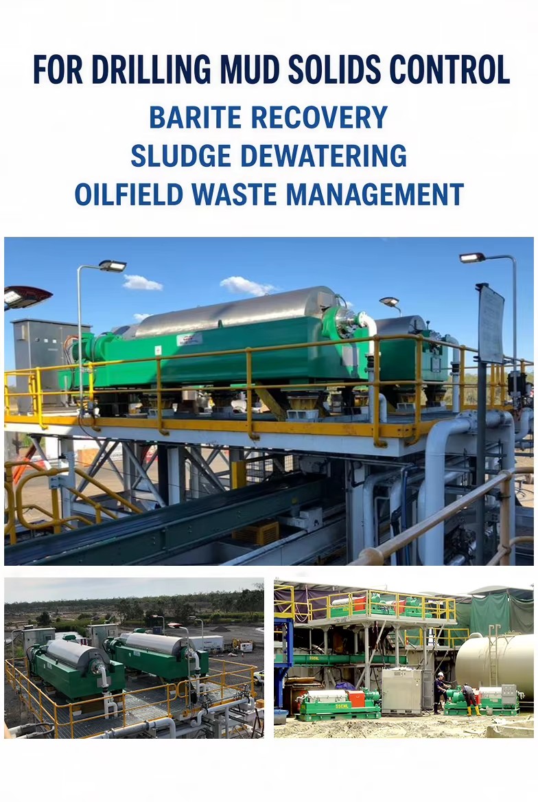 Industrial Horizontal Decanter Centrifuge SS2304 30m3/h Continuous Separation