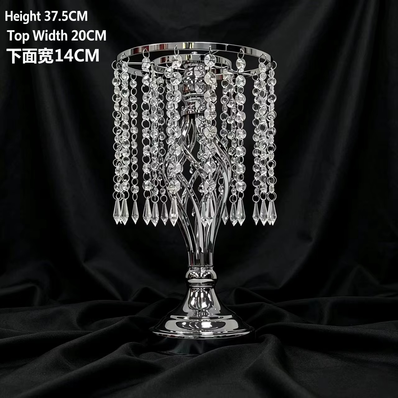 Crystal Metal Flower Vase Stand Wedding Chandelier Centerpiece Table Decoration Reception Event Supplies