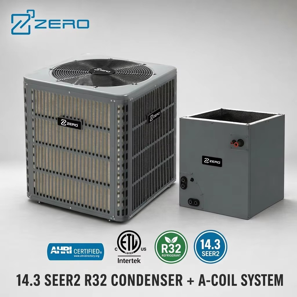 14.3 SEER2 R32 AHU Heat Pump System Modular Central AC Electric Variable Frequency Only AHRI Certified Contractor Supply