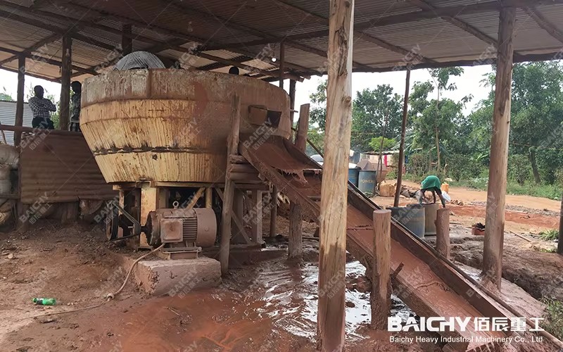 High Quality Gold Ore Mining Wet Pan Mill for Sale, Beneficiation Machinery
