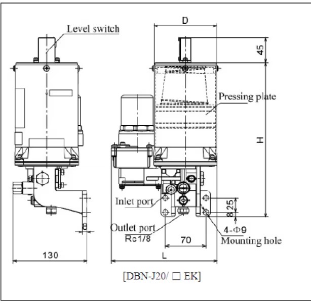 Electric Centralized Lubrication System 25W Automatic High Pressure Grease Pump