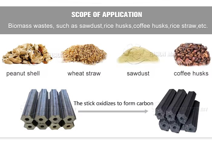 Sawdust Briquette Making Machine Wood Charcoal Briquette Forming Machine