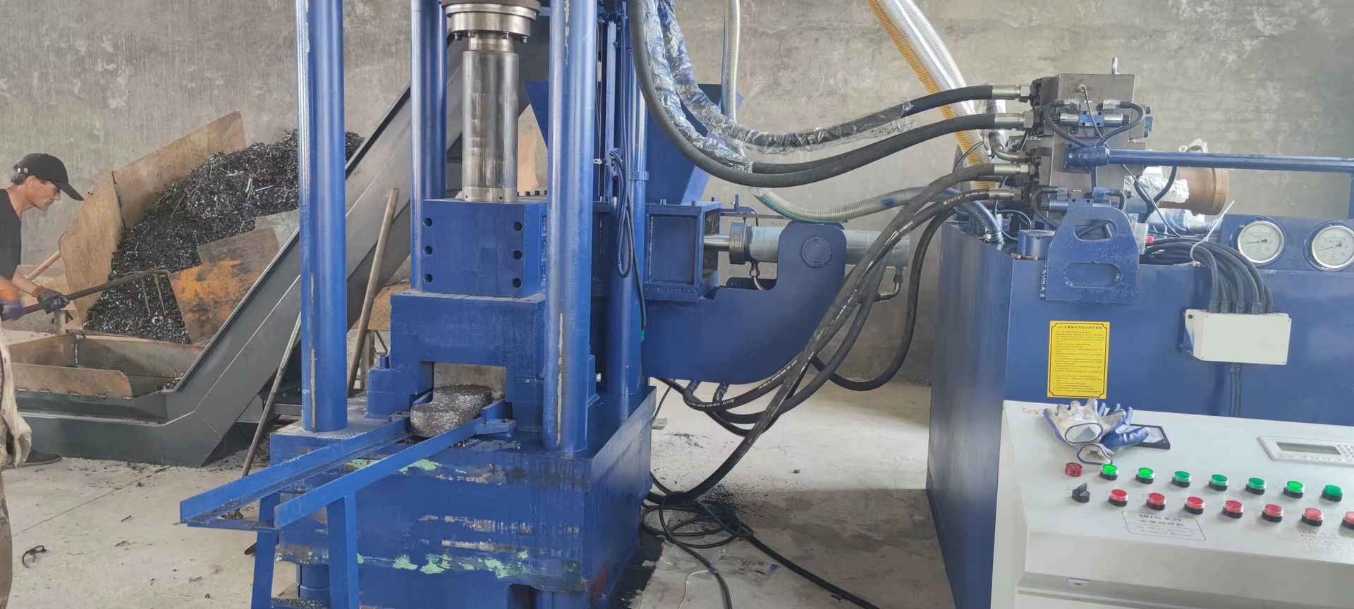 Metal Chips Waste Iron Steel Powder Briquette Making Machine