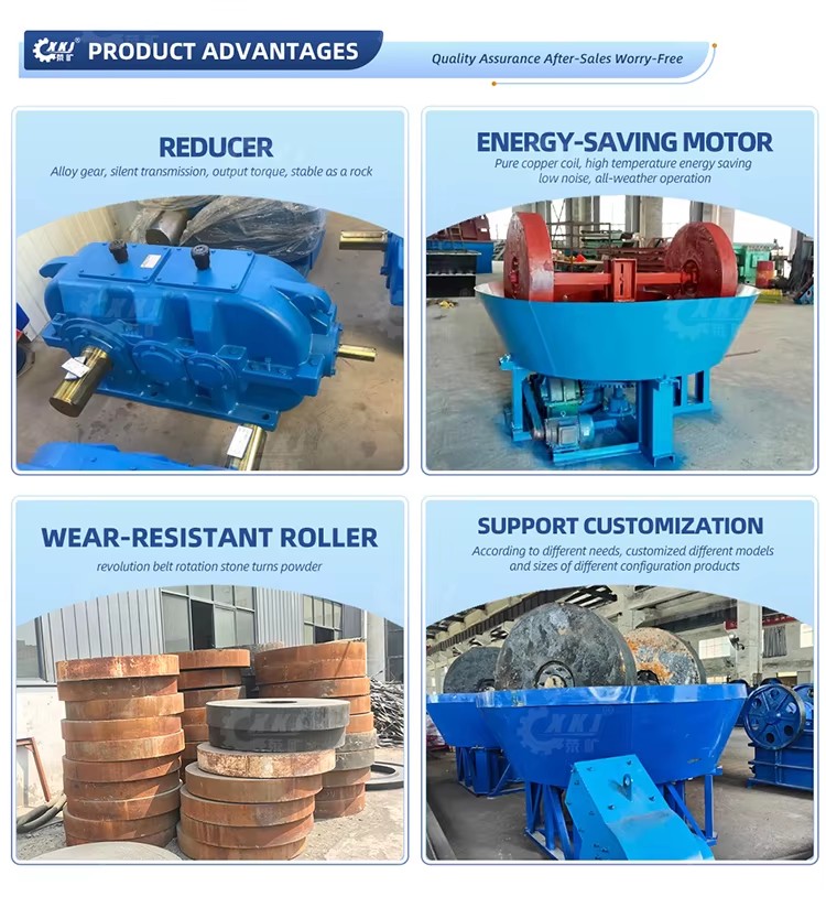 Mine Mill / 1100 / 1200 Wet Pan Mill for Gold Ore With Good Price