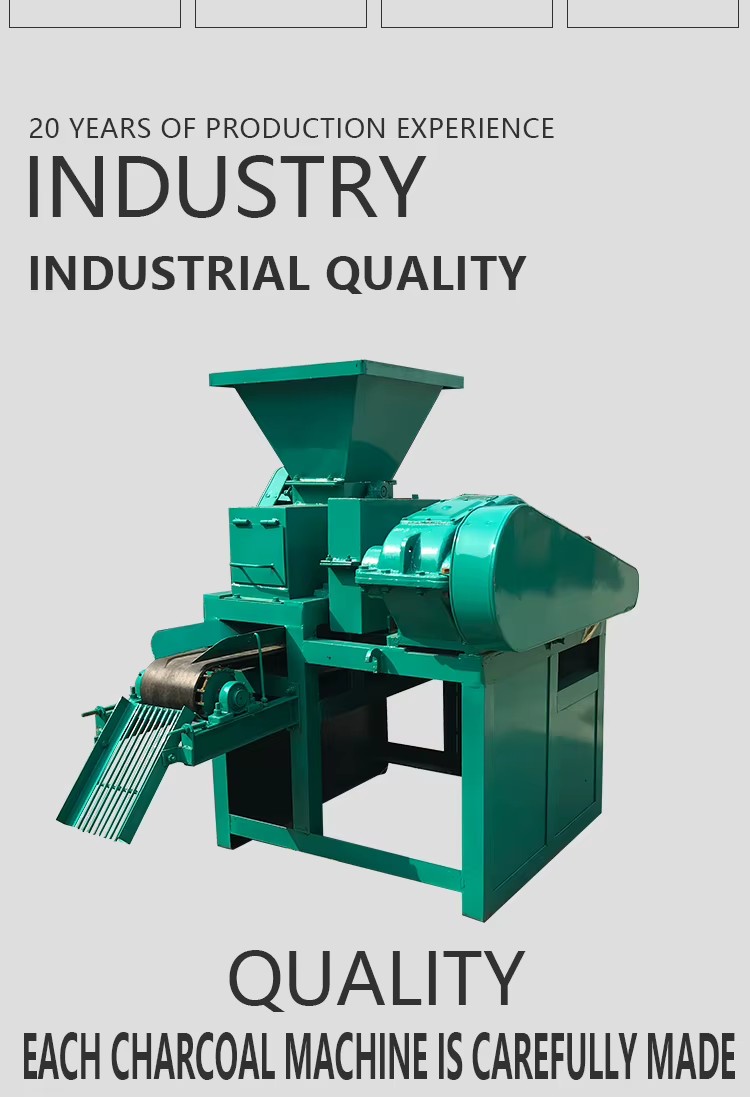 High Speed Charcoal Briquette Making & Press Machine with Motor 500kg/h Capacity PLC+Touch Screen Control