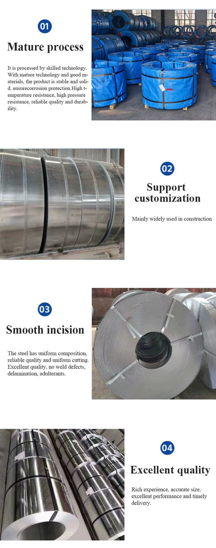 Gi Galvanized Steel Sheet in Coils Supplier for Outdoor Decorations Prime Hot Dipped Galvanized Steel Coil