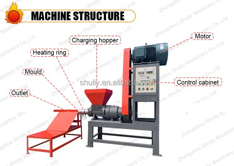 Factory Coal Charcoal Sugarcane Bagasse Briquette Machine Making Machine Price Coconut Charcoal