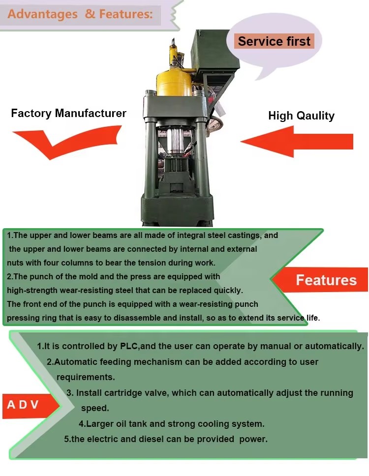 Aluminum Shavings Briquette Machine Scrap Metal Press Machine
