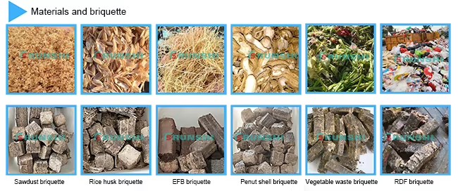 Coffee Husk Rice Husk Wood Forestry Wastes Briquettes Machine Product Line Briquette Making Machine