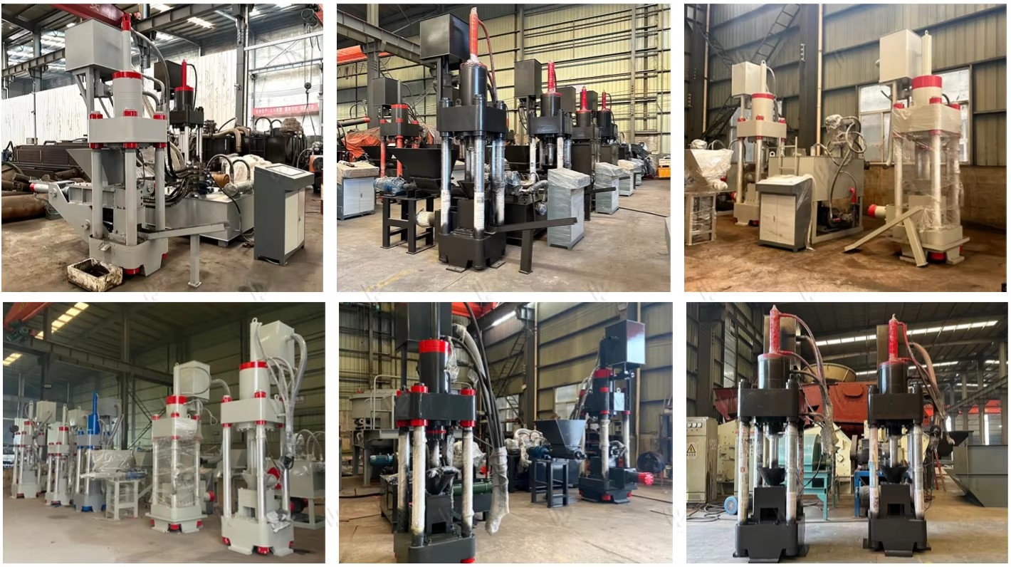 High Pressure Steel Iron Chips Briquetting Press Industrial Metal Scrap Briquette Machine Factory