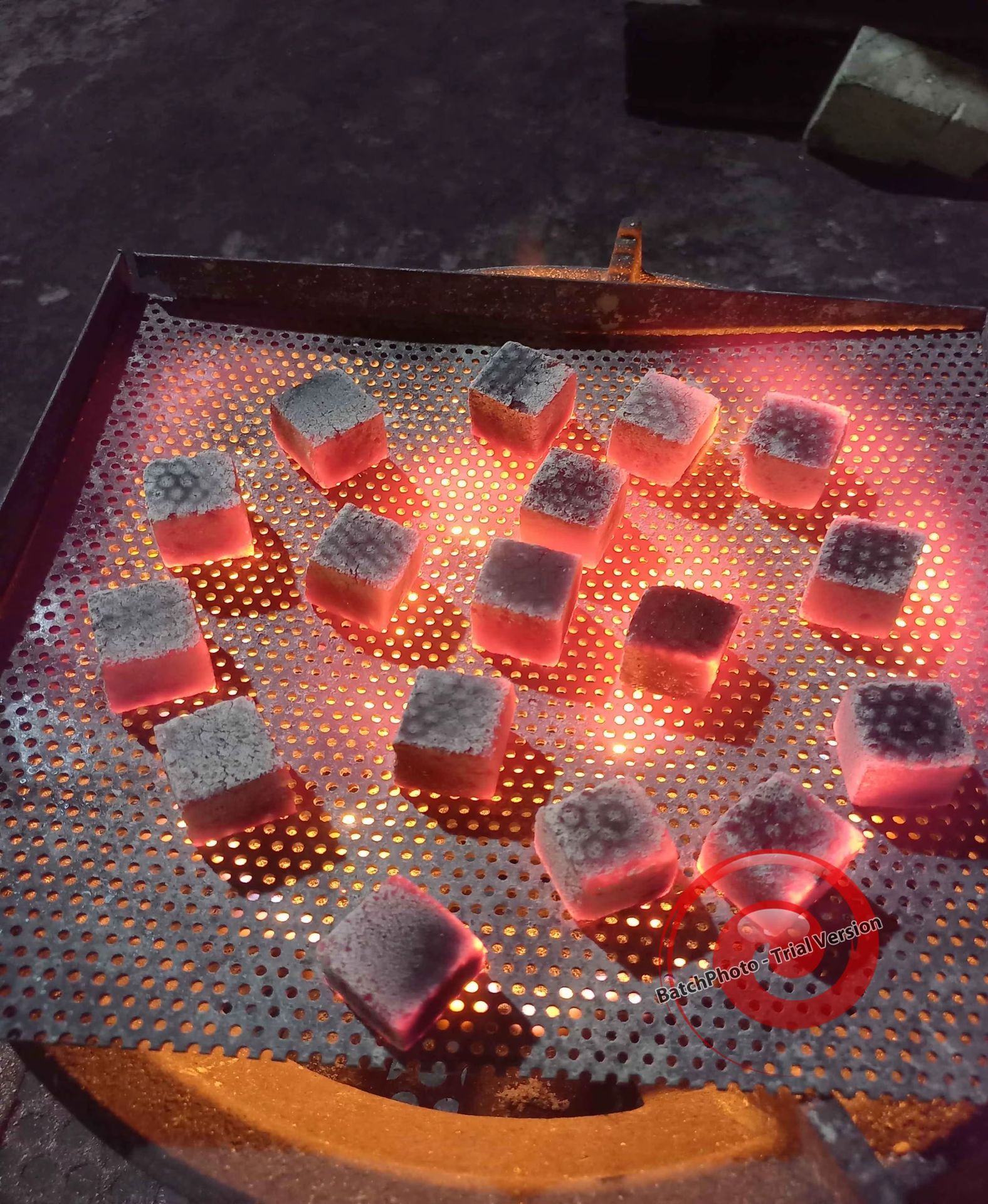 High-quality charcoal briquettes derived from coconut shells, perfect for shisha.