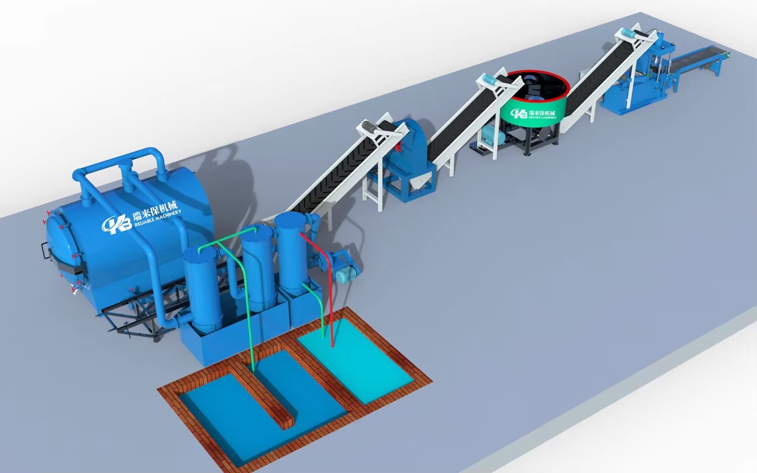 Horizontal Carbonization Furnace Barbecue Charcoal Making Machine Charcoal Briquettes