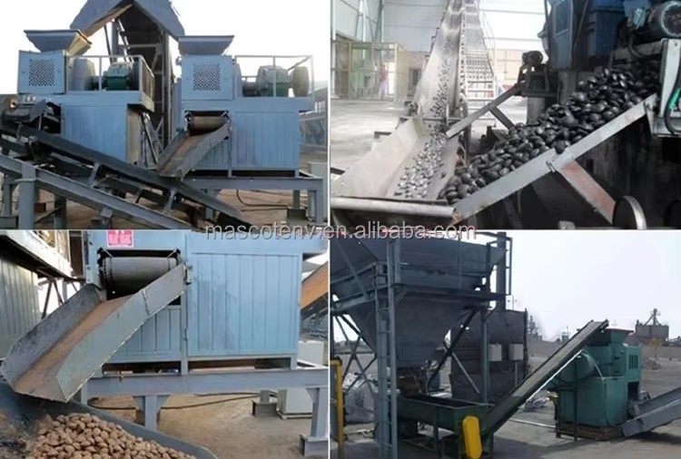 Coal Powder Briquette Machine High Efficiency 1-30t/h Capacity High Molding Pressure Adjustable Speed Commercial BBQ Use