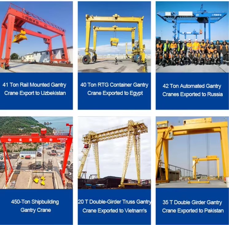 Premium Quality Electric Wire Rope Hoist 32Ton MG Double Girder Gantry Crane for Steel Mill