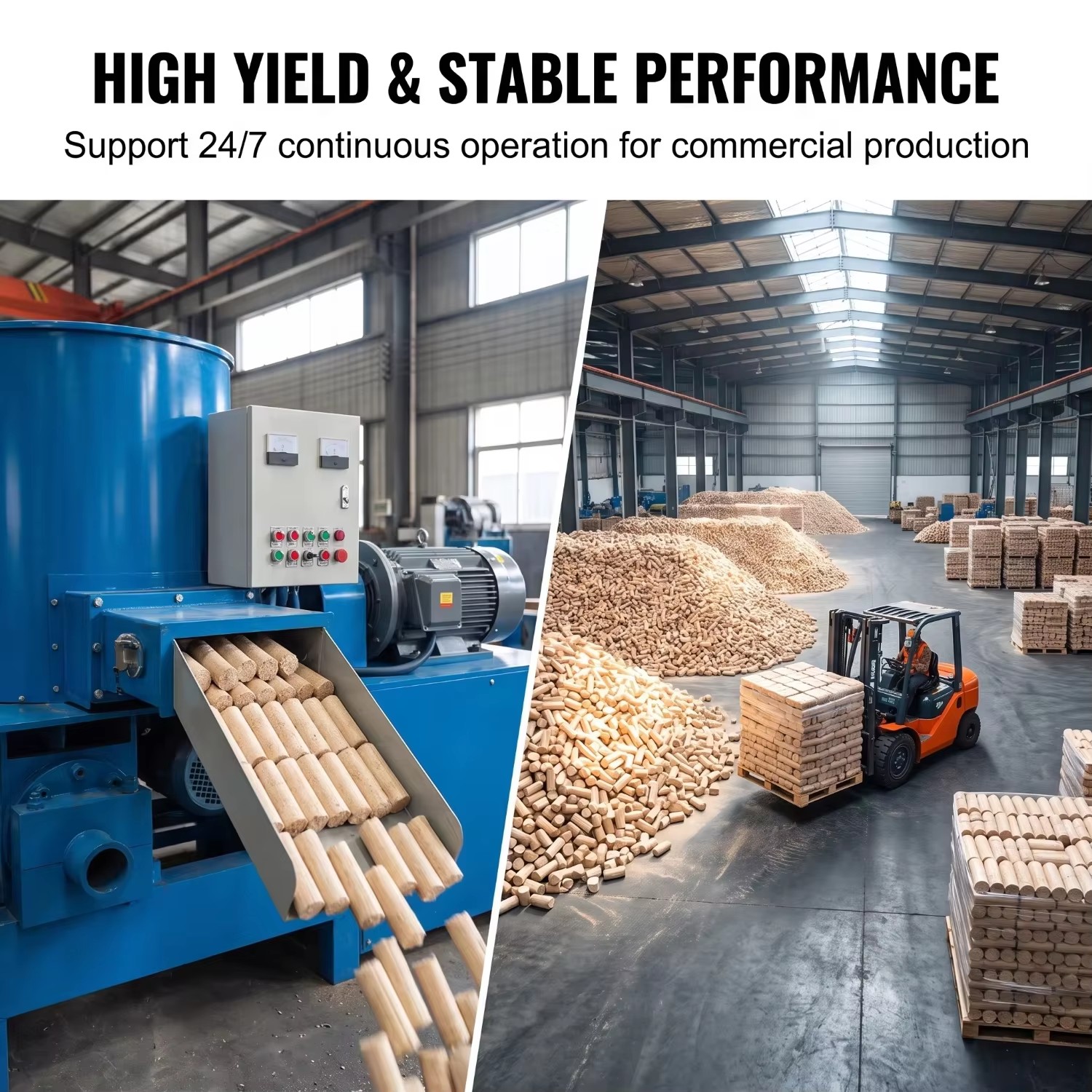 Small Charcoal Rod Making Machine Sawdust Straw Biomass Briquette Press Machine for Home Charcoal Processing