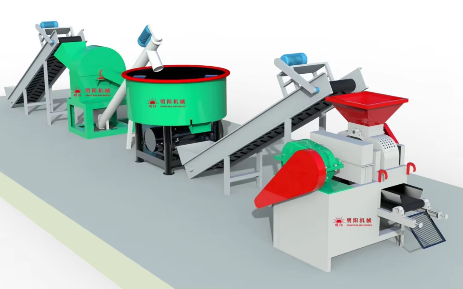 CE Mingyang Biomass Coal Dust Briquetting Plant High Efficiency Charcoal Powder Ball Pressing Machine 4000-6000kg/h AC Motor