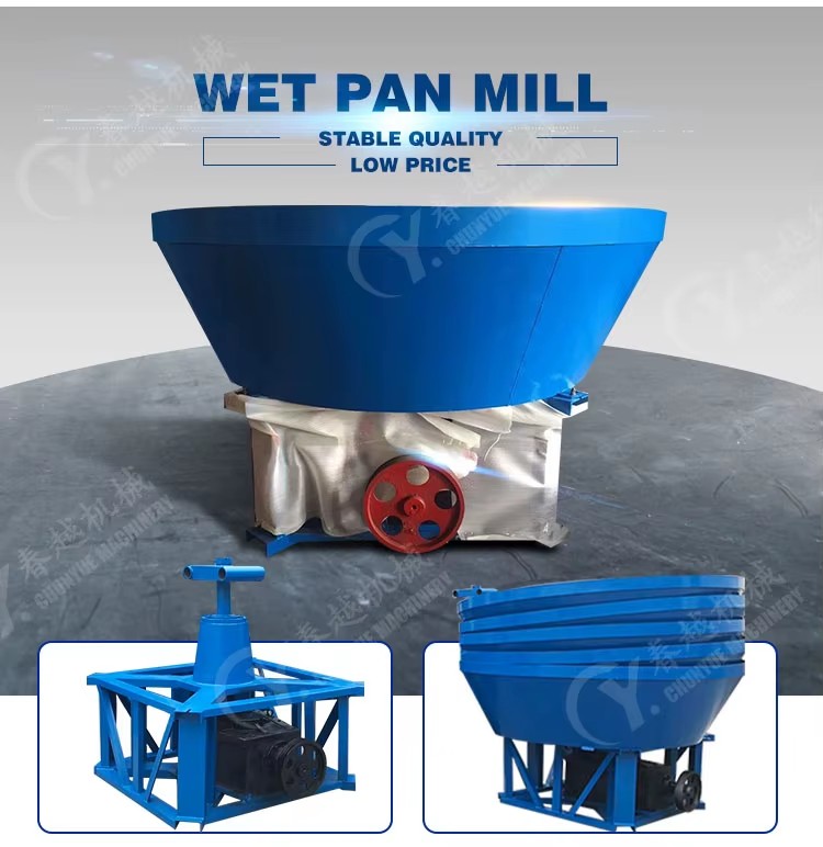 Wet Pan Gold Mill 1500 High Torque Reducer Equipped Industrial Milling Equipment for Large Scale Gold Mine Plant