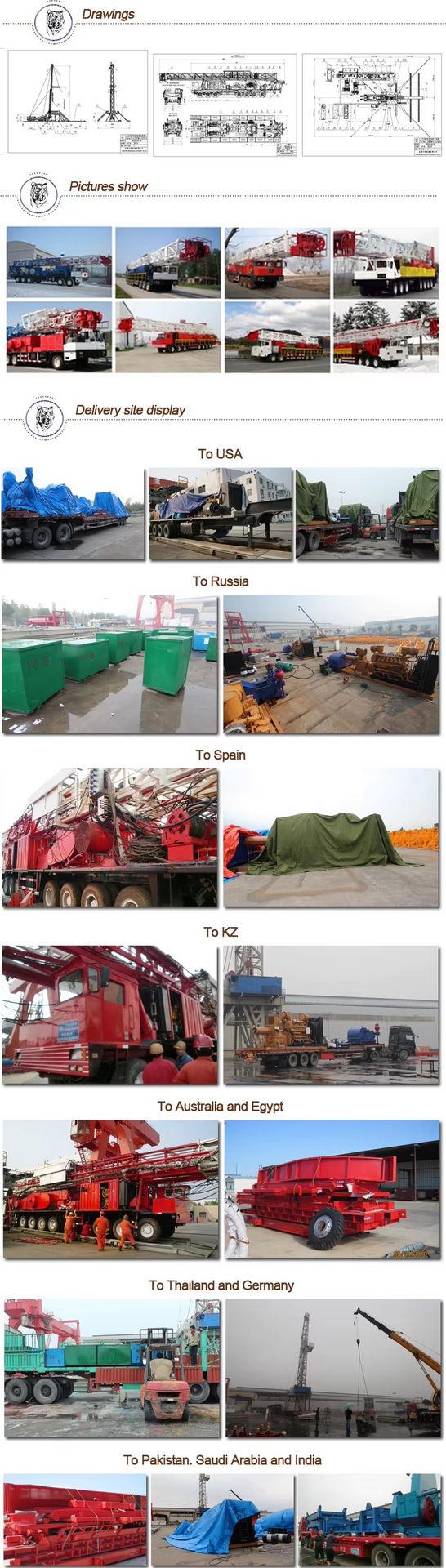 Tigerrig Long Manufacture History XJ1350 Onshore Workover Oilfiel Drilling Rig