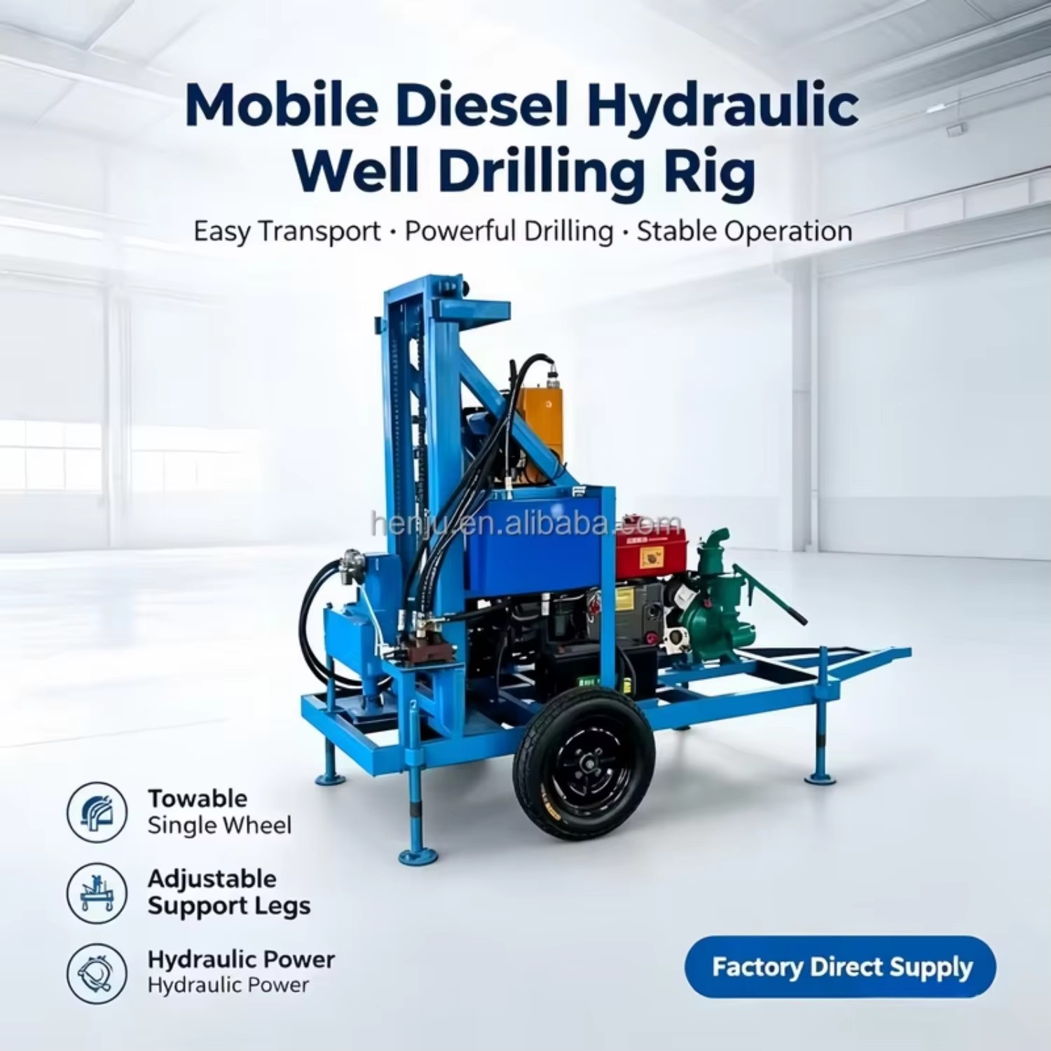 100m-150m Deep Drilling Rig Water Well Drill Machine Hydraulic Drilling Machine
