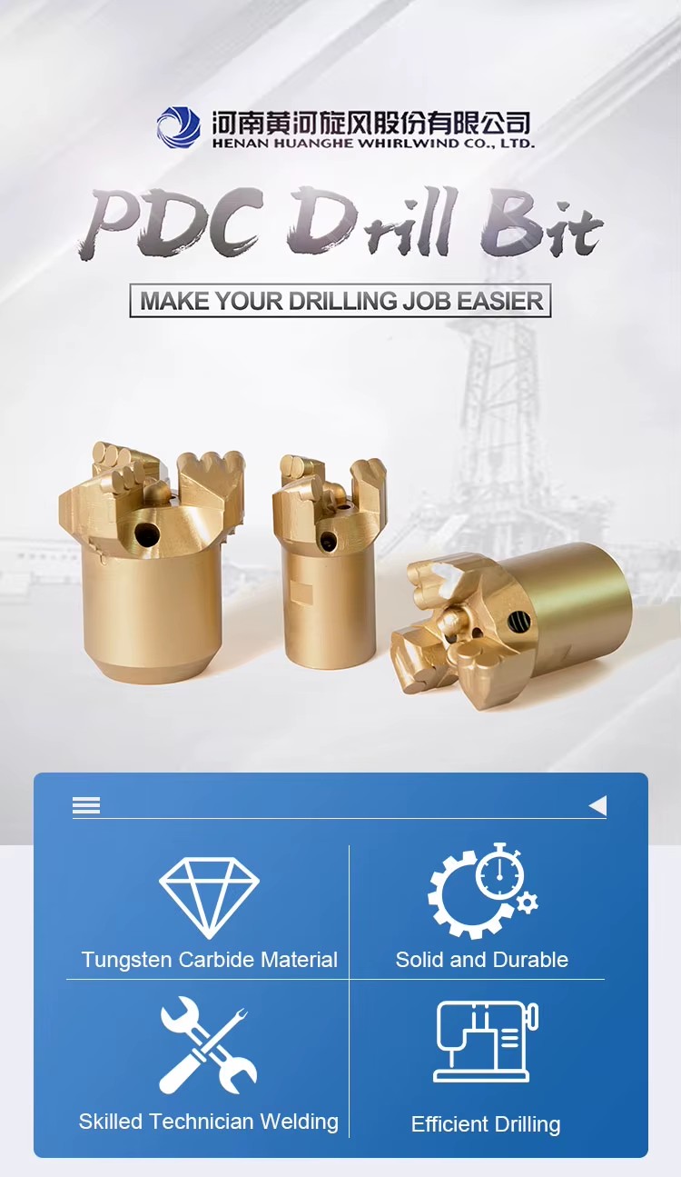 Oilfield API Thread Steel Body PDC Concave Bit Water Well Drilling matrix PDC Drill Bit for Water Well Drill Rig Machine