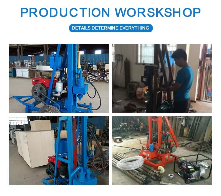 Portable Diesel Water Well Drilling 150 Meter Depth Mining Drilling Rig