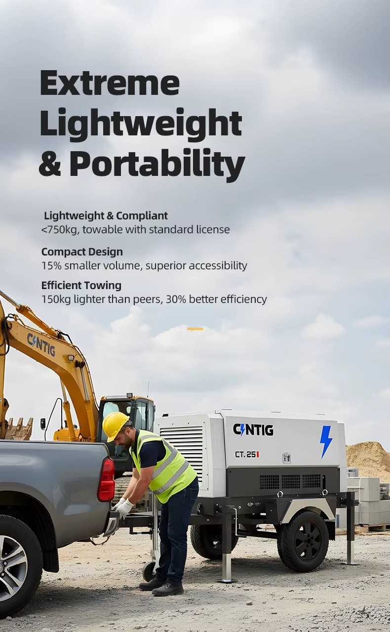 CINTIG Diesel Portable Rotary Screw Air Compressor