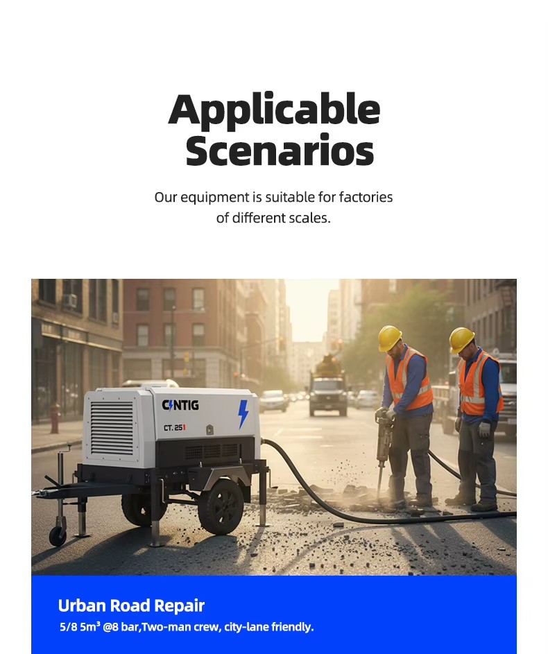 CINTIG Diesel Portable Rotary Screw Air Compressor