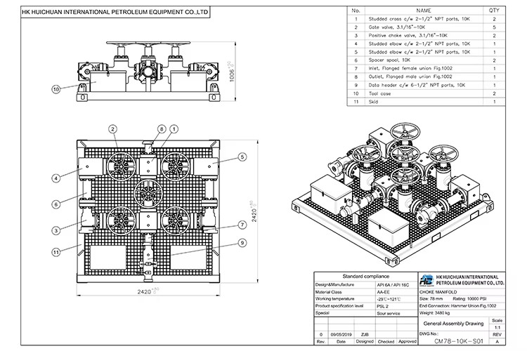 Supplier Oilfield Well Testing Choke Manifold / Kill Manifolds with High Quality