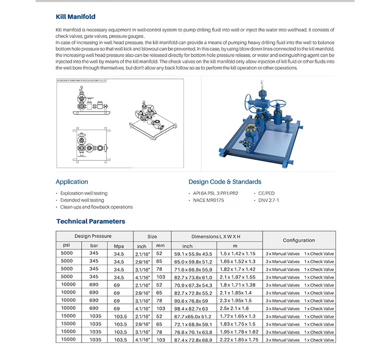 Supplier Oilfield Well Testing Choke Manifold / Kill Manifolds with High Quality