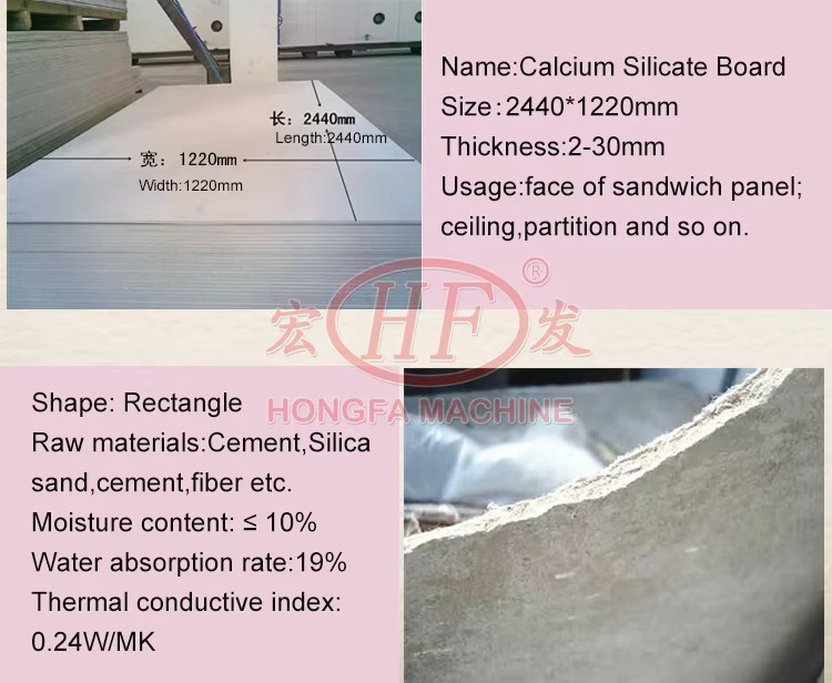 Magnesium Plate Fiber Fibre Fibro Cement Board Calcium Silicate Board Making Machine Mgo Board Machine