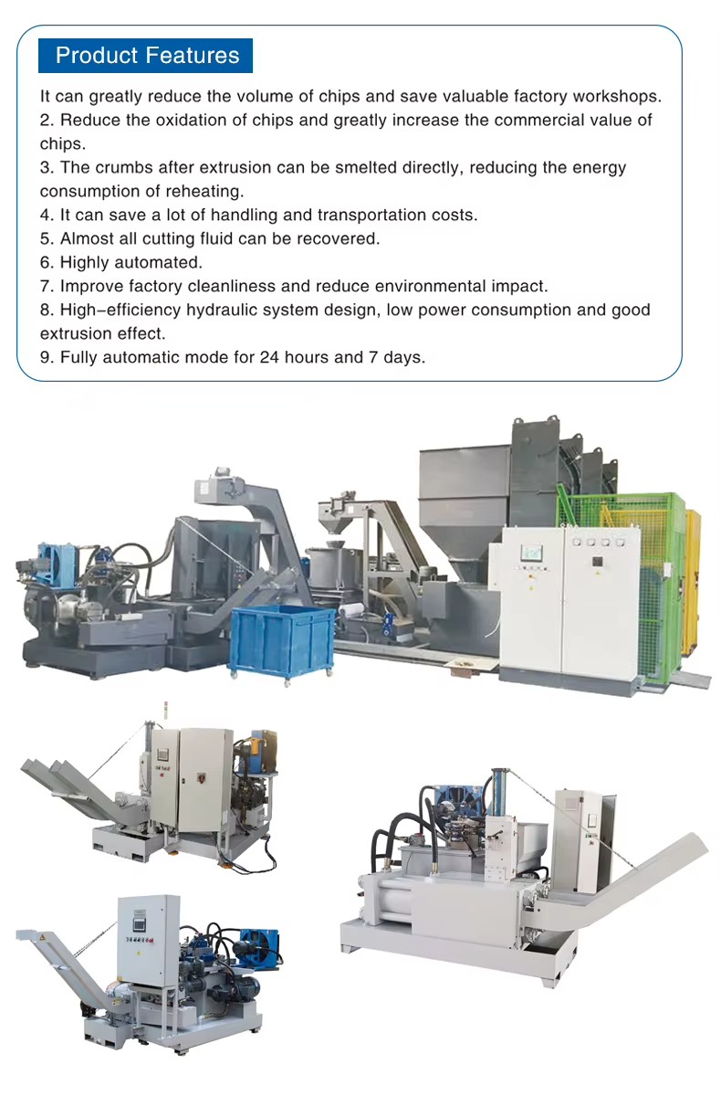 Complete Scrap Metal Iron/copper/aluminum/magnesium Scrap Recycling and Briquetting