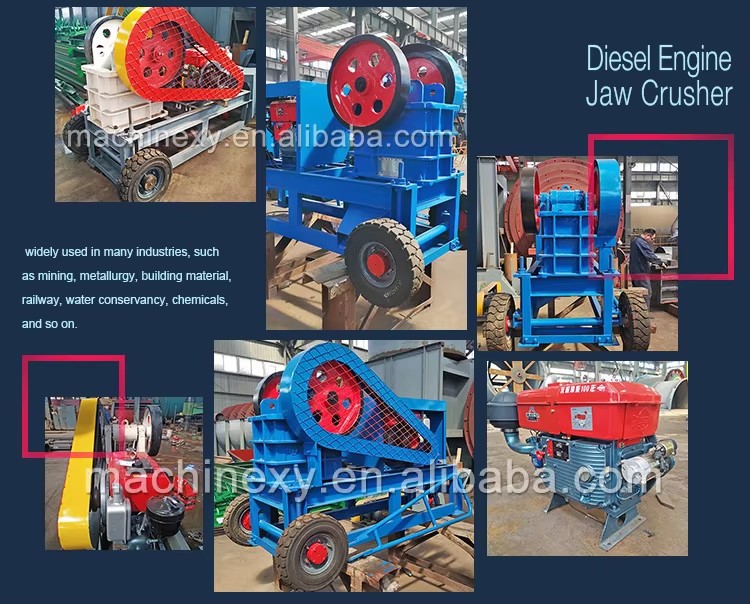 New Design Construction Equipment Primary Granite Limestone Concrete Gravel Rock Crushing Portable Jaw Crusher