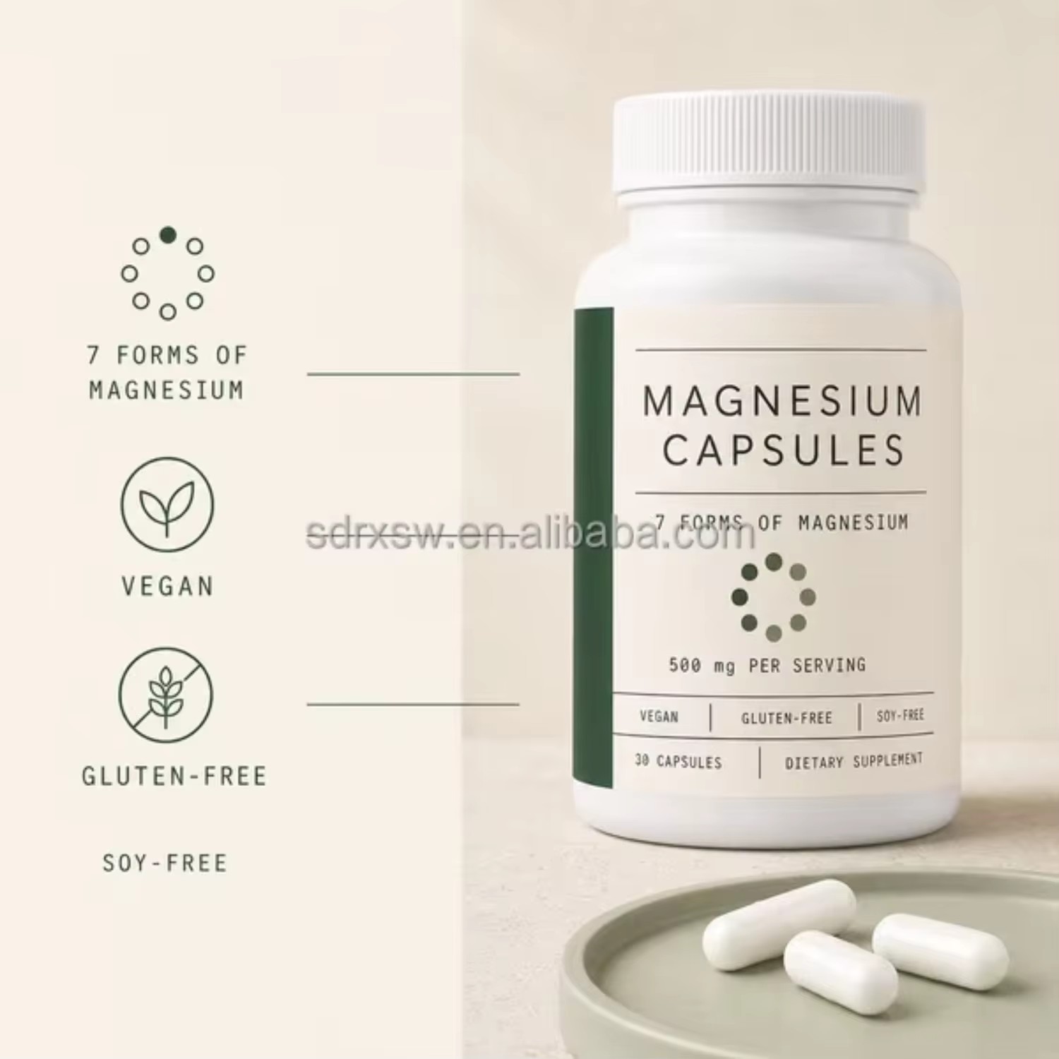 Private Label Sleep Aid L-Theanine Apigenin Magnesium L-threonate 90 Capsules for Calm Mind and Deep Rest