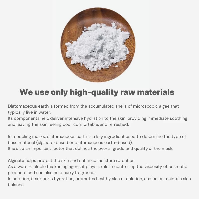 Hotselling Korean Skincare Lavender Herbal Jelly Modeling Diatomaceous Earth Powdered Mask 1kg Family Pack Face Deep Cleansing