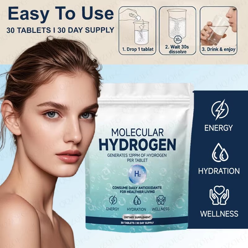 OEM Hydrogen Water Tablets 12 PPM Hydrogen Tablets for Drinking Water -Rich in Antioxidants, Supports Cellular Health