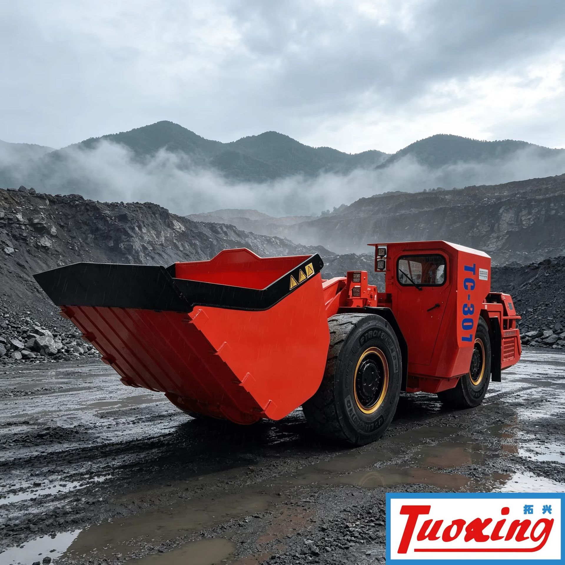 Tuoxing TC-307 7t Rated Load 3m³ Bucket Full Hydraulic System Heavy Duty High-Quality Components Mining LHD Equipment