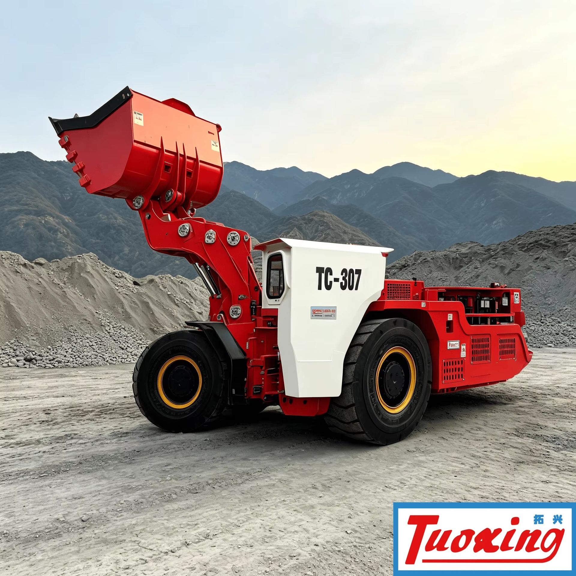 TC-307 Underground Miner Machine Diesel-Powered 165kw 3m Bucket Fully Hydraulic System 7t Rated Load